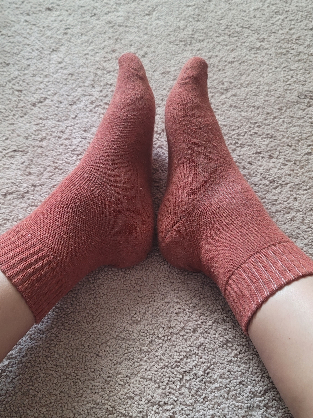 Cozy Womans Crew Socks - Rust (1 Pair)
